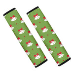 Merry Christmas Bells Pattern Print Car Seat Belt Covers