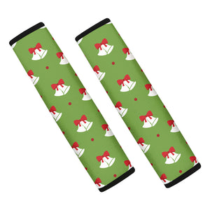 Merry Christmas Bells Pattern Print Car Seat Belt Covers