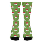 Merry Christmas Bells Pattern Print Crew Socks