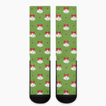 Merry Christmas Bells Pattern Print Crew Socks