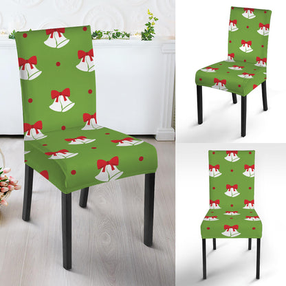 Merry Christmas Bells Pattern Print Dining Chair Slipcover