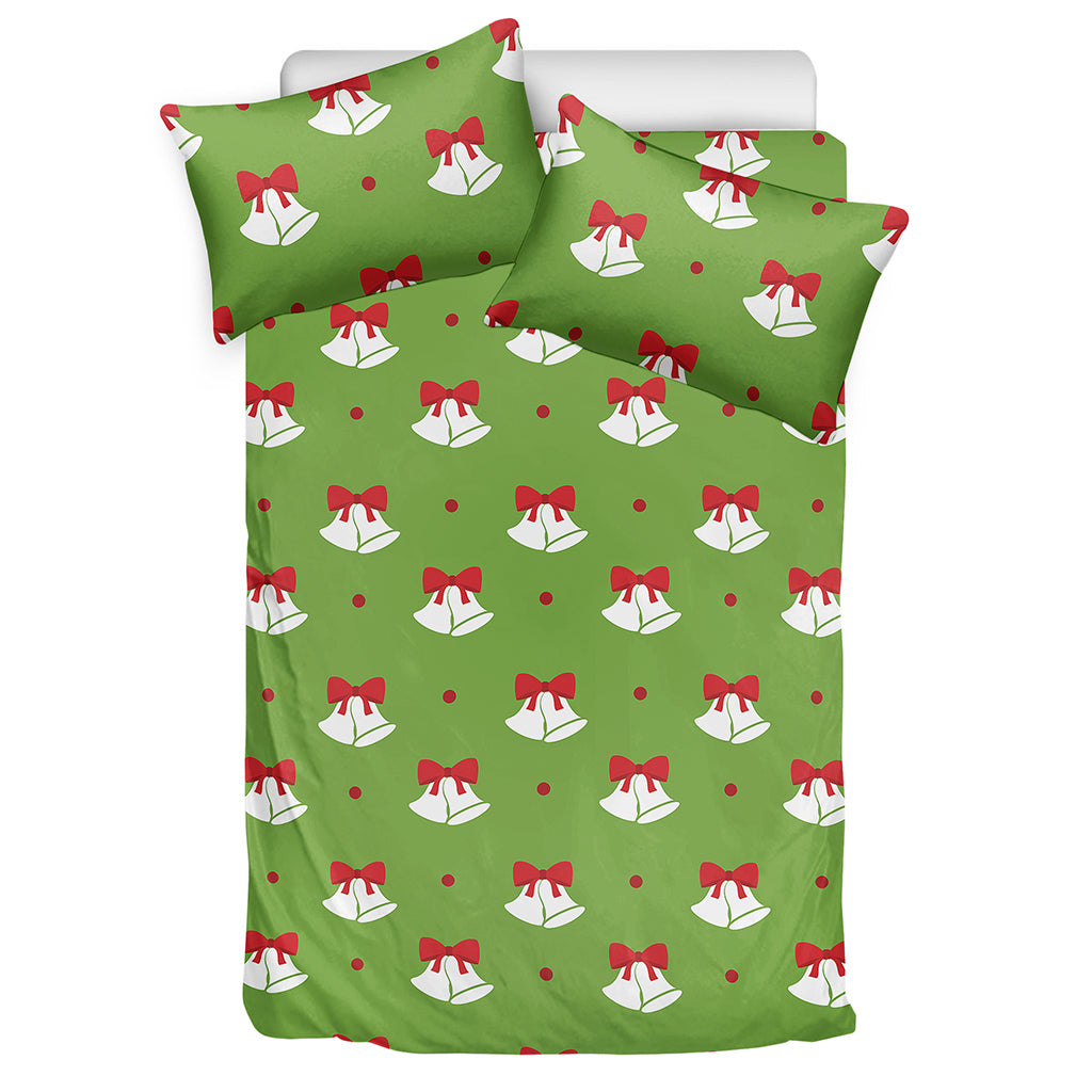 Merry Christmas Bells Pattern Print Duvet Cover Bedding Set