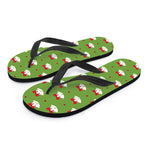 Merry Christmas Bells Pattern Print Flip Flops