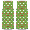 Merry Christmas Bells Pattern Print Front and Back Car Floor Mats
