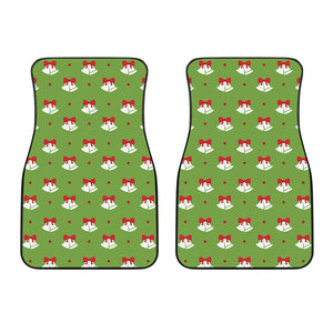 Merry Christmas Bells Pattern Print Front Car Floor Mats