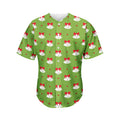 Merry Christmas Bells Pattern Print Men's Baseball Jersey