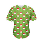 Merry Christmas Bells Pattern Print Men's Baseball Jersey