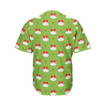 Merry Christmas Bells Pattern Print Men's Baseball Jersey