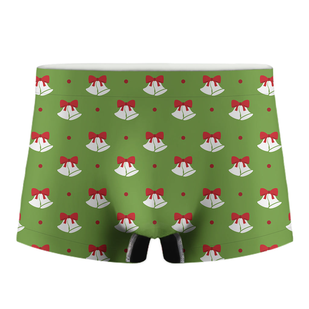 Merry Christmas Bells Pattern Print Men's Boxer Briefs