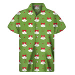 Merry Christmas Bells Pattern Print Men's Short Sleeve Shirt
