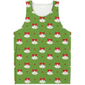 Merry Christmas Bells Pattern Print Men's Tank Top