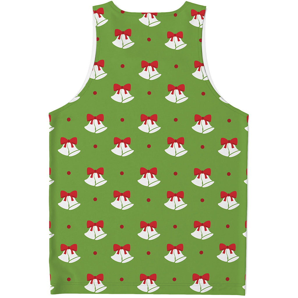 Merry Christmas Bells Pattern Print Men's Tank Top