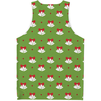 Merry Christmas Bells Pattern Print Men's Tank Top