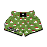 Merry Christmas Bells Pattern Print Muay Thai Boxing Shorts