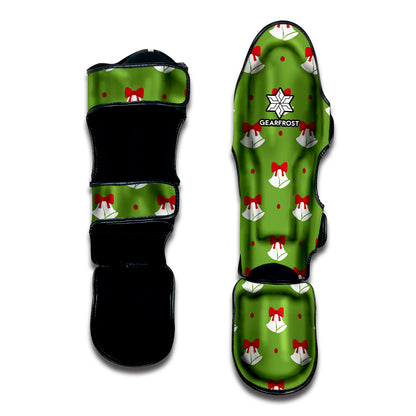 Merry Christmas Bells Pattern Print Muay Thai Shin Guard