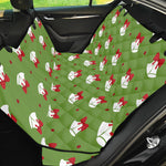 Merry Christmas Bells Pattern Print Pet Car Back Seat Cover