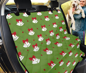 Merry Christmas Bells Pattern Print Pet Car Back Seat Cover