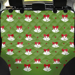 Merry Christmas Bells Pattern Print Pet Car Back Seat Cover