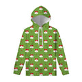 Merry Christmas Bells Pattern Print Pullover Hoodie