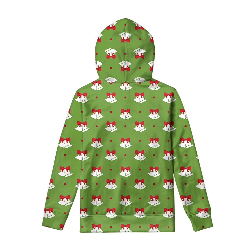 Merry Christmas Bells Pattern Print Pullover Hoodie