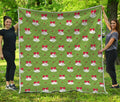 Merry Christmas Bells Pattern Print Quilt