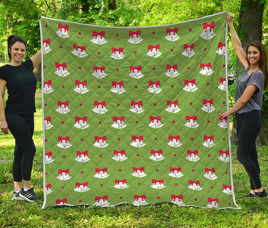 Merry Christmas Bells Pattern Print Quilt