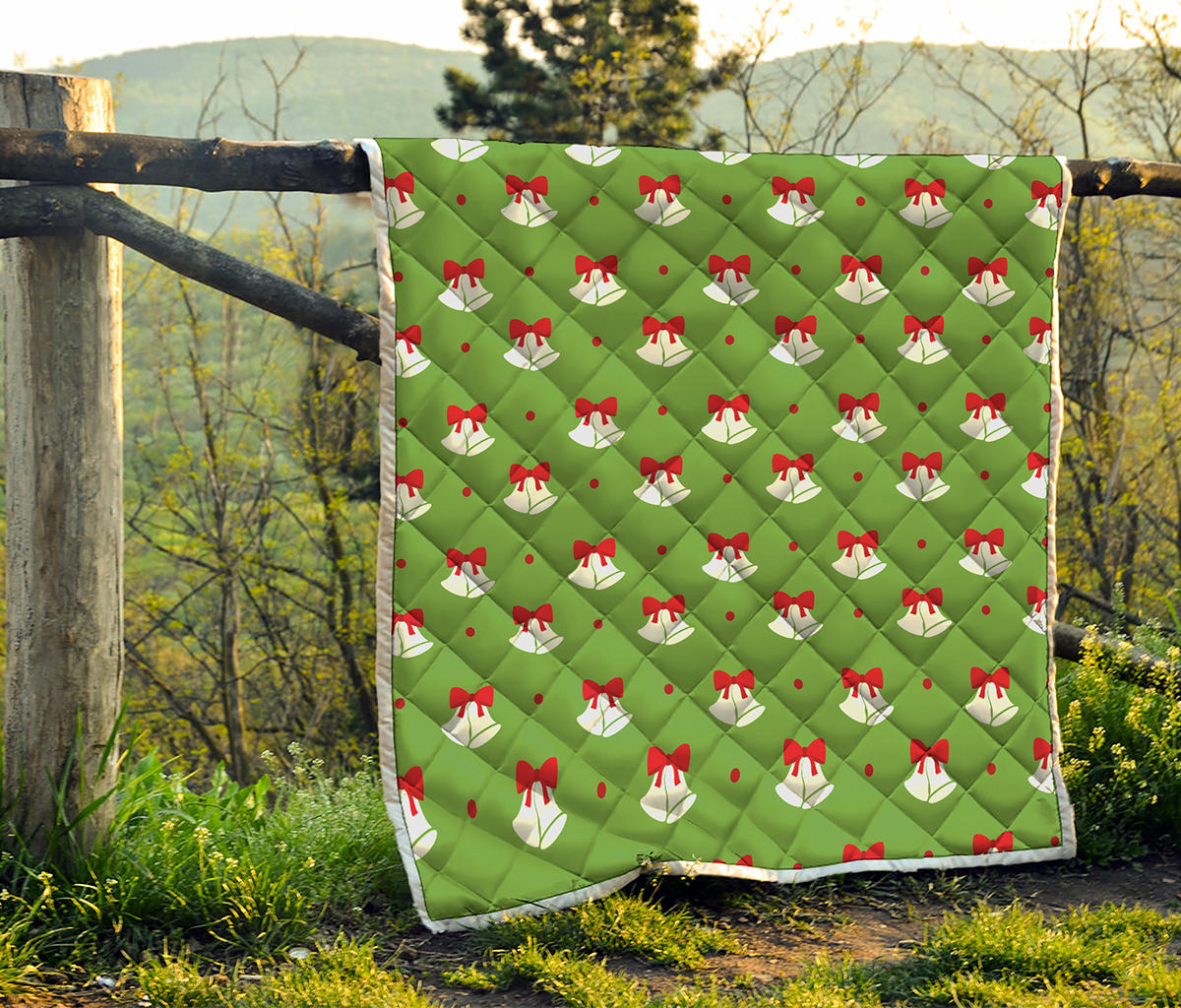 Merry Christmas Bells Pattern Print Quilt
