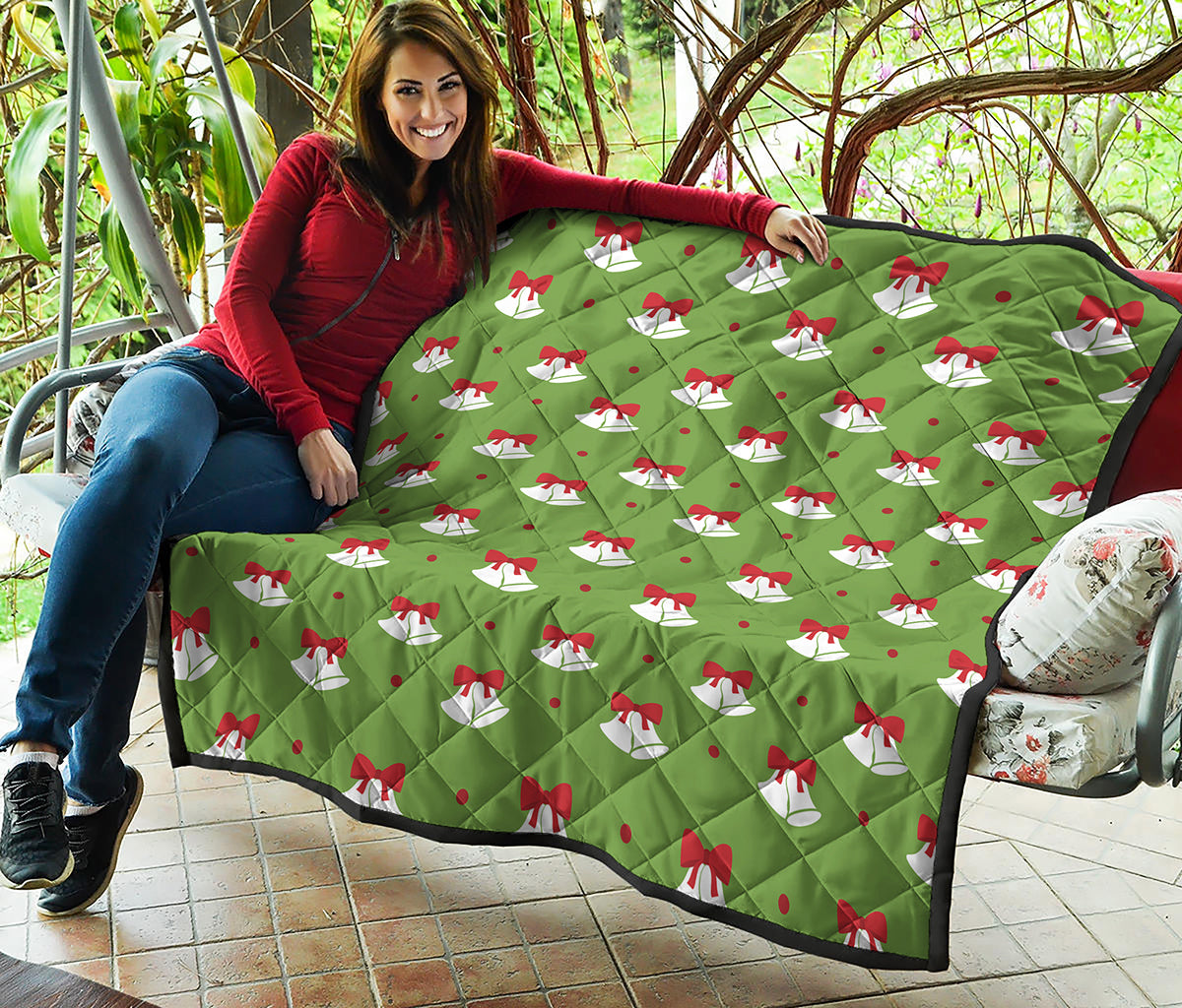 Merry Christmas Bells Pattern Print Quilt