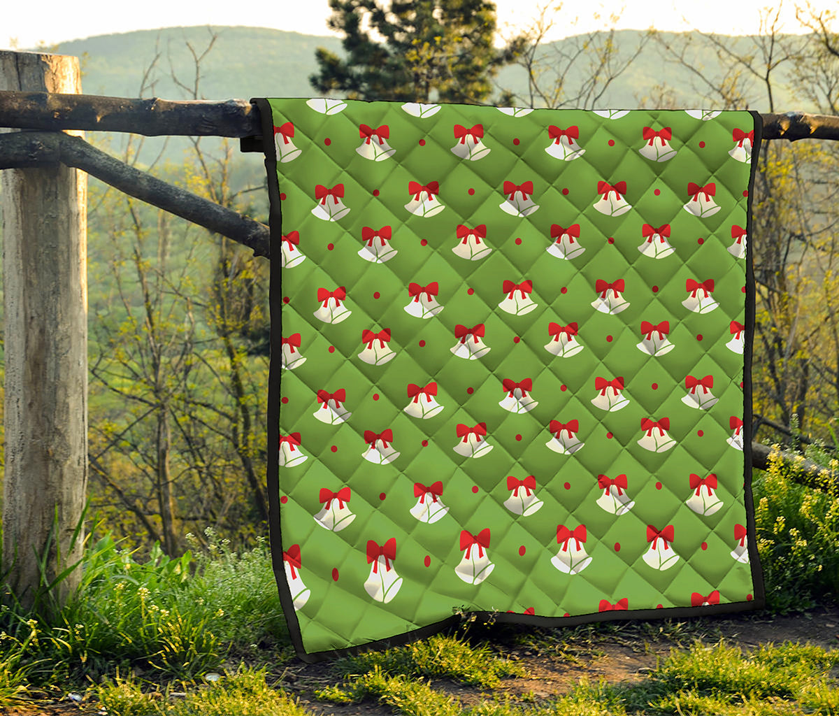 Merry Christmas Bells Pattern Print Quilt
