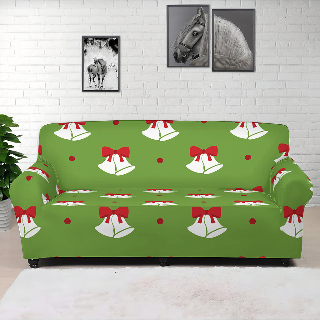 Merry Christmas Bells Pattern Print Sofa Cover