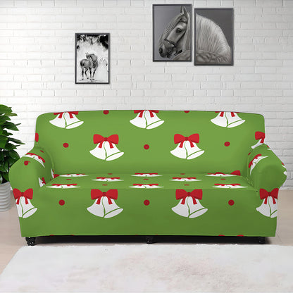 Merry Christmas Bells Pattern Print Sofa Cover