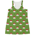 Merry Christmas Bells Pattern Print Women's Racerback Tank Top