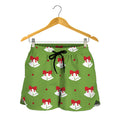 Merry Christmas Bells Pattern Print Women's Shorts