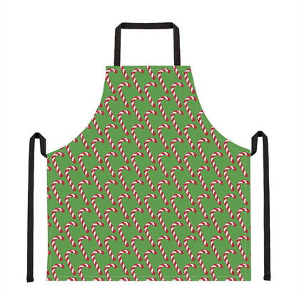 Merry Christmas Candy Cane Pattern Print Apron