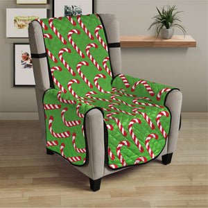 Merry Christmas Candy Cane Pattern Print Armchair Protector