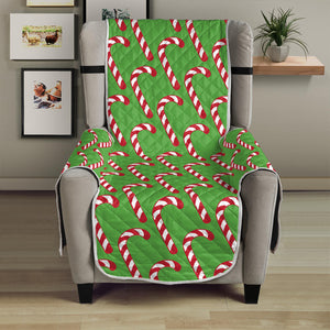 Merry Christmas Candy Cane Pattern Print Armchair Protector