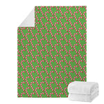 Merry Christmas Candy Cane Pattern Print Blanket