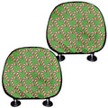 Merry Christmas Candy Cane Pattern Print Car Headrest Covers