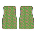 Merry Christmas Candy Cane Pattern Print Front Car Floor Mats