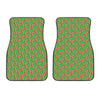 Merry Christmas Candy Cane Pattern Print Front Car Floor Mats