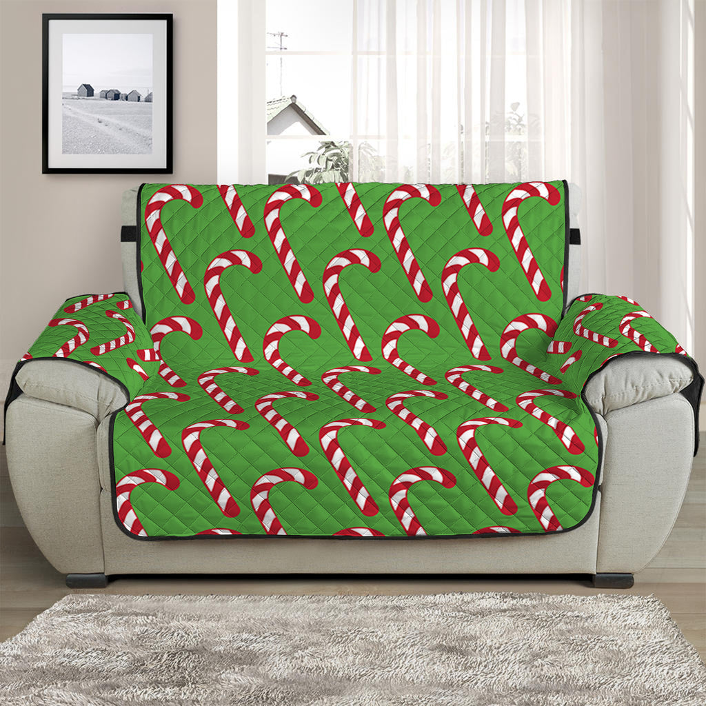 Merry Christmas Candy Cane Pattern Print Half Sofa Protector