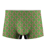 Merry Christmas Candy Cane Pattern Print Men's Boxer Briefs