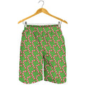 Merry Christmas Candy Cane Pattern Print Men's Shorts