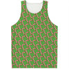 Merry Christmas Candy Cane Pattern Print Men's Tank Top