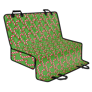 Merry Christmas Candy Cane Pattern Print Pet Car Back Seat Cover