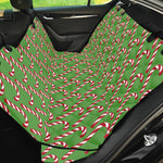 Merry Christmas Candy Cane Pattern Print Pet Car Back Seat Cover