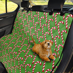 Merry Christmas Candy Cane Pattern Print Pet Car Back Seat Cover