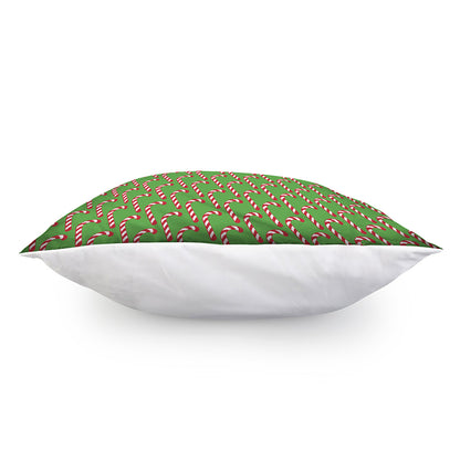 Merry Christmas Candy Cane Pattern Print Pillow Cover