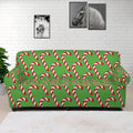 Merry Christmas Candy Cane Pattern Print Sofa Cover