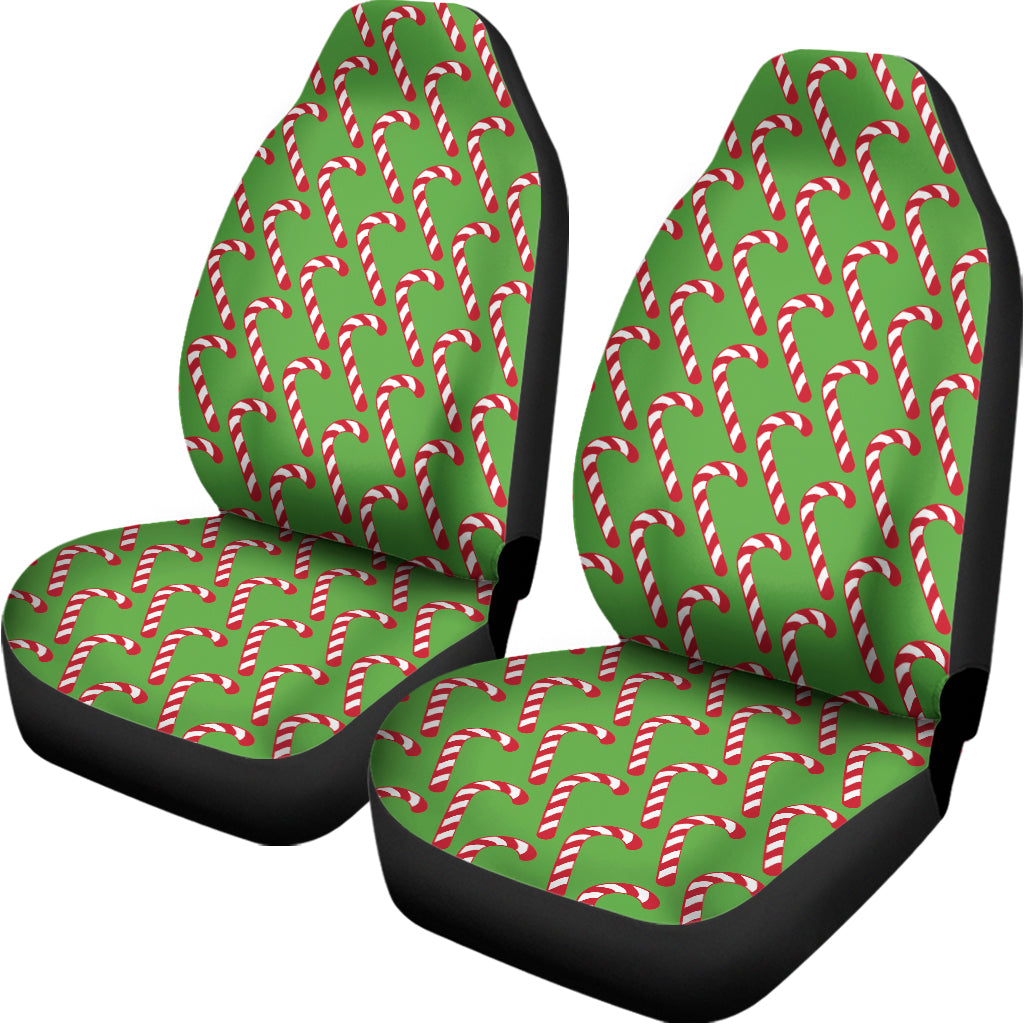 Merry Christmas Candy Cane Pattern Print Universal Fit Car Seat Covers